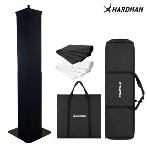 Czarny totem duży 135-250cm PTS24W statyw sceniczny DJ z akcesoriami