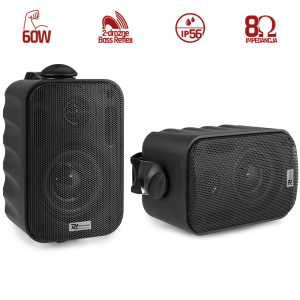 Kolumny instalacyjne 3" 60W IPX5 PD BGO30 czarne w zestawie 2szt