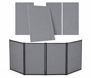 Lycra osłona materiałowa do parawanu HPD1B - 4 panele szare