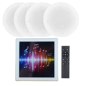 Nagłośnienie sufitowe 4x 6,5" bluetooth FM do salonu restauracji Audioport