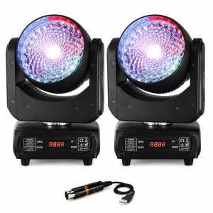 Zestaw: Głowa ruchoma 120W Retro RGBW 120W Wash Lucendi+ interfejs z oprogramowaniem DMX + fixtura