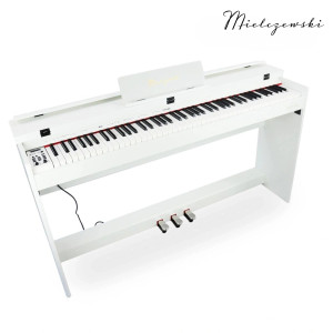 Pianino cyfrowe dynamiczne ETIUDA białe Mielczewski