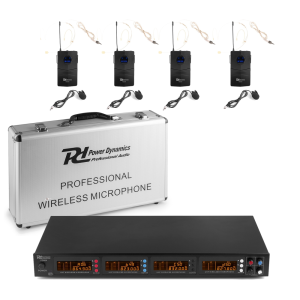 Zestaw mikrofonów bezprzewodowych UHF 4x bodypack PD504B