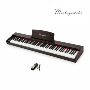 Pianino cyfrowe dynamiczne TIENTO ciemnobrązowe Mielczewski