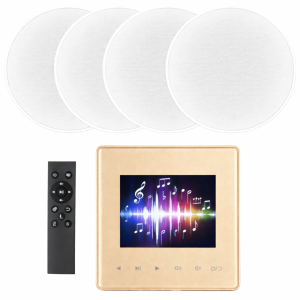 Zestaw audio do domu biura AKI3 złoty 4x 6,5'' biały Audioport
