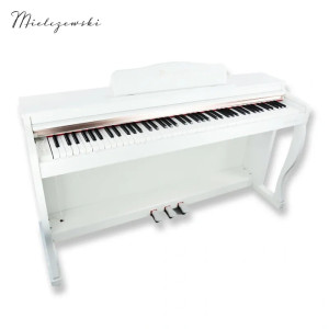 Pianino cyfrowe dynamiczne NOCTURNO białe Mielczewski
