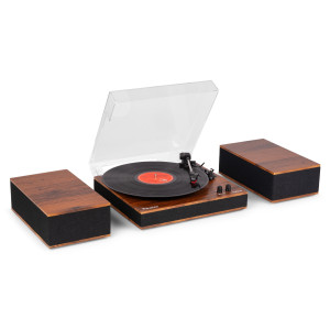 Gramofon z głośnikami i BT Tupelo ciemne drewno Audizio
