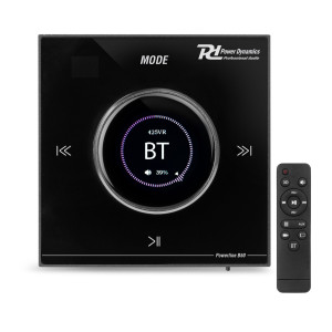 Wzmacniacz audio Powerline B50W do montażu w ścianie BT/LCD, czarny