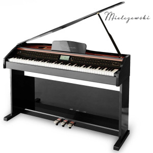 Pianino cyfrowe ważone mechanizm młoteczkowy SONATA czarne połysk Mielczewski