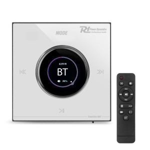 Wzmacniacz audio Powerline B50W do montażu w ścianie BT/LCD, biały