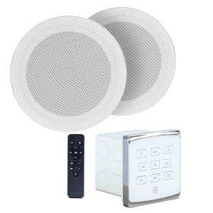 Zestaw nagłośnienia do łazienki bluetooth biały Audioport