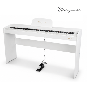 Pianino cyfrowe dynamiczne ARIA II białe Mielczewski