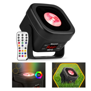Oświetlacz akumulatorowy BBP12 uplight 12W RGBAL LED IP65 WDMX pilot Beamz