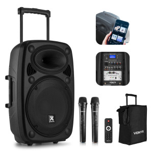 Kolumna z mikrofonami/ nagłośnienie mobilne Verve38 12”Vonyx+ pokrowiec