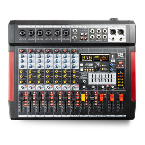 Mikser sceniczny 8-kanałowy DSP MP3 PDM-T804 Power Dynamics+ Kabel 2x XLR żeński-2x RCA męski 3.0m