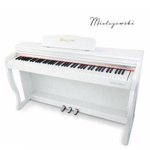 Pianino cyfrowe dynamiczne NOCTURNO białe Mielczewski