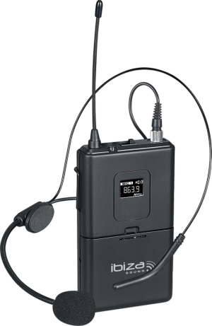 Nadajnik UHF z zestawem nagłownym i mikrofonem krawatowym - 863,9 MHz HS20-UHFA