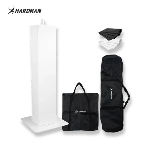 Biały totem duży 135-250cm PTS24W statyw sceniczny DJ z akcesoriami