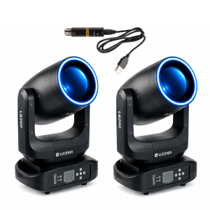 Zestaw: Głowa ruchoma LB200 Beam 200W LED Lucendi+ interfejs DMX z fixturą