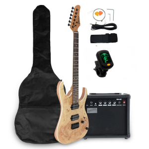 Gitara elektryczna superstrat - kompletny zestaw -Golden Guitar PSG-3 Naturalny
