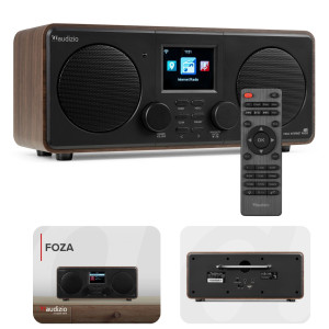 Radio internetowe Foza WiFi Stereo z DAB+ brązowe Audizio
