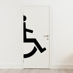 Sticker Invalide Toilet Groot