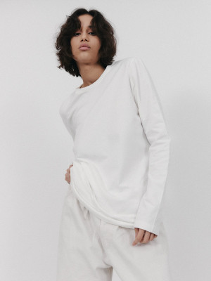longsleeve BASIC off-white - XL