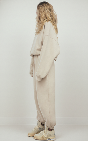 bluza oversize SMOOTH COTTON almond beige - M/L