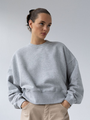 bluza oversize SMOOTH COTTON grey - M/L