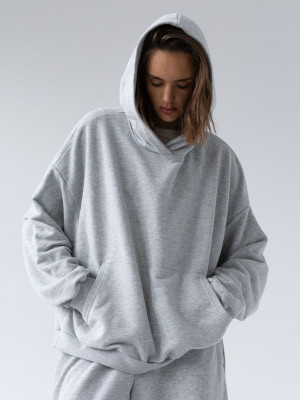 bluza oversize z kapturem LE PUMP grey - XL