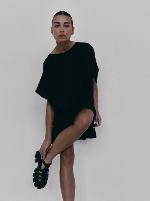 sukienka krótka OMA black - L