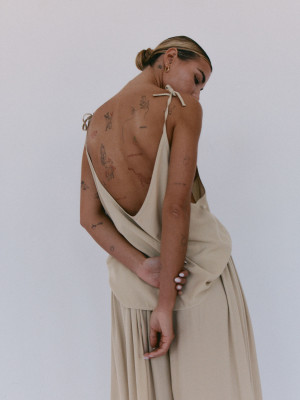 koszulka DUE light beige - XS
