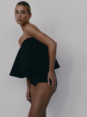 modelujące szorty z wysokim stanem AVOU black - XL
