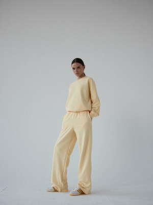 bluza typu crewneck LE PUMP butter - S