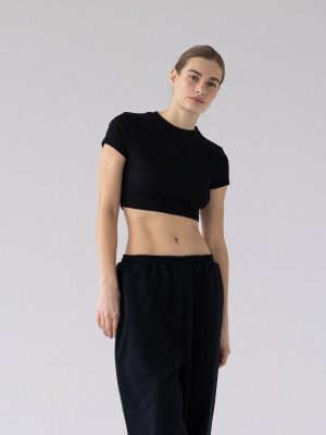 krótki top RIBE black - XL