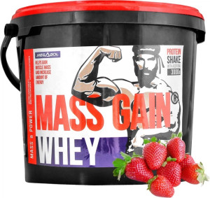 Megabol Whey Mass Gain 3 kg o smaku truskawkowym