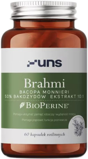 UNS Brahmi (Bacopa Monnieri) + Bioperine 60 vege kapsułek