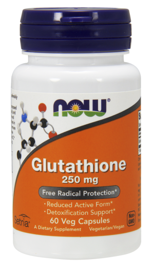Now Foods Glutathione (Aktywny Glutation) 250 mg 60 kapsułek wegańskich