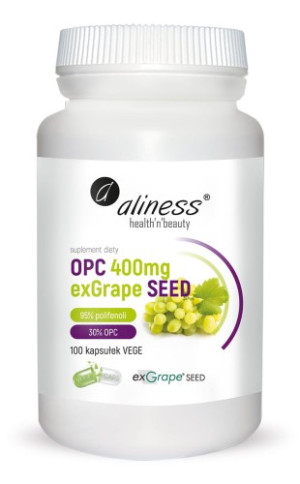 Aliness OPC Ekstrakt z pestek winogron 400 mg 100 kapsułek