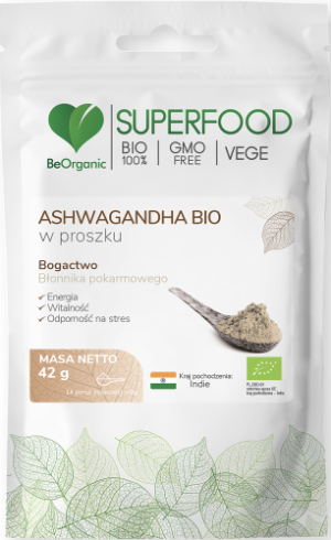 BeOrganic by Aliness Ashwagandha BIO w proszku 42g