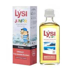 Lysi Tran islandzki dla dzieci 240 ml o smaku mango-limonka