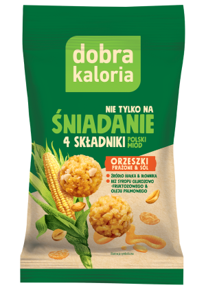 Dobra Kaloria Kulki Śniadanie prażone orzeszki i sól 32g