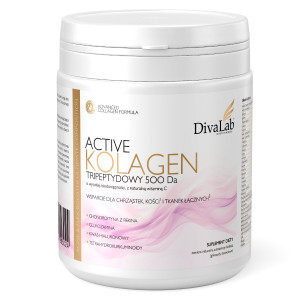 DivaLab Active Kolagen Tripeptydy wołowe 500Da chondroityna glukozamina 250g