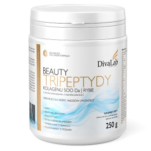 DivaLab Beauty Tripeptydy Kolagenu 500 Da rybie punikalagina NAD+ Q10 250 g