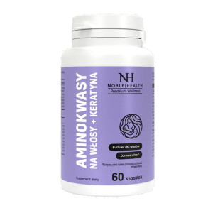 Noble Health Aminokwasy na włosy + keratyna 60 kapsułek