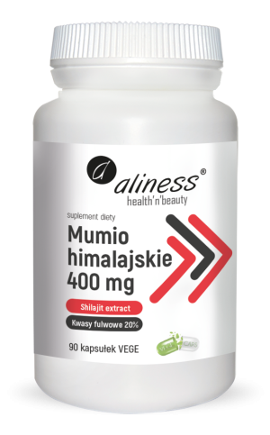 Aliness Mumio himalajskie (Shilajit extract) 400mg 90 kapsułek wegańskich