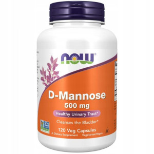 Now Foods D-Mannoza 500 mg 120 kapsułek