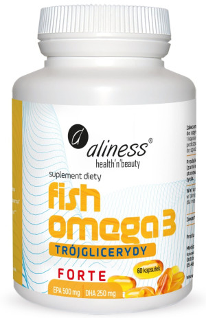 Aliness Fish Omega 3 FORTE Trójglicerydy 500/250mg 60 kapsułek