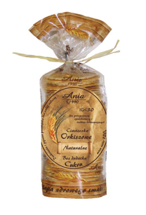 ANIA BIO Ciasteczka orkiszowe naturalne bez cukru BIO 120 g