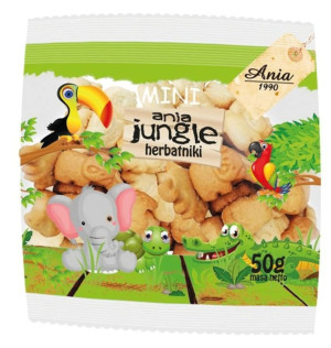ANIA Herbatniki mini zoo bez cukru 50 g